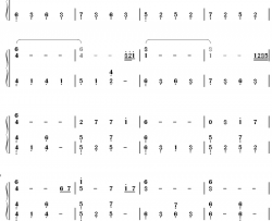 倾尽天下钢琴简谱-数字双手-河图