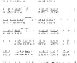 风儿代走我的情简谱-李红演唱