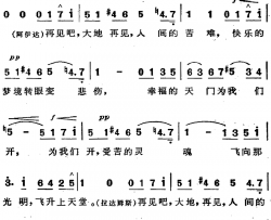 歌剧《阿伊达》选曲：啊，再见吧，大地！简谱