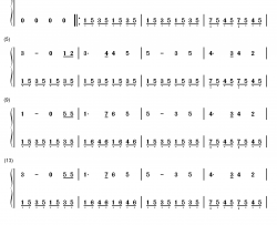 可爱的家钢琴简谱-数字双手-毕肖普