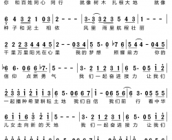 新的天地纪录片《辉煌中国》主题歌简谱-韩磊演唱-文益/舒楠词曲