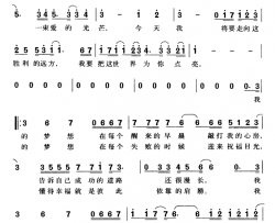 年轻的战场简谱-张杰演唱