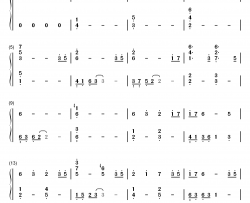 微笑みの彼方钢琴简谱-数字双手-Minami