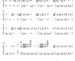 爱的天国钢琴简谱-数字双手-王心凌