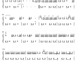 你的心河钢琴简谱-数字双手-李闰珉