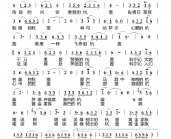 奥巴的杭盖简谱-包银廷演唱-乌云毕力格/常宝词曲