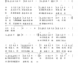 四月的花简谱-向邦瑜演唱-付顺生/向邦瑜词曲