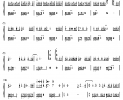 万人非你钢琴简谱-数字双手-河图