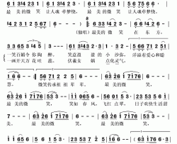 东方微笑简谱(歌词)-王丽达演唱-秋叶起舞记谱上传