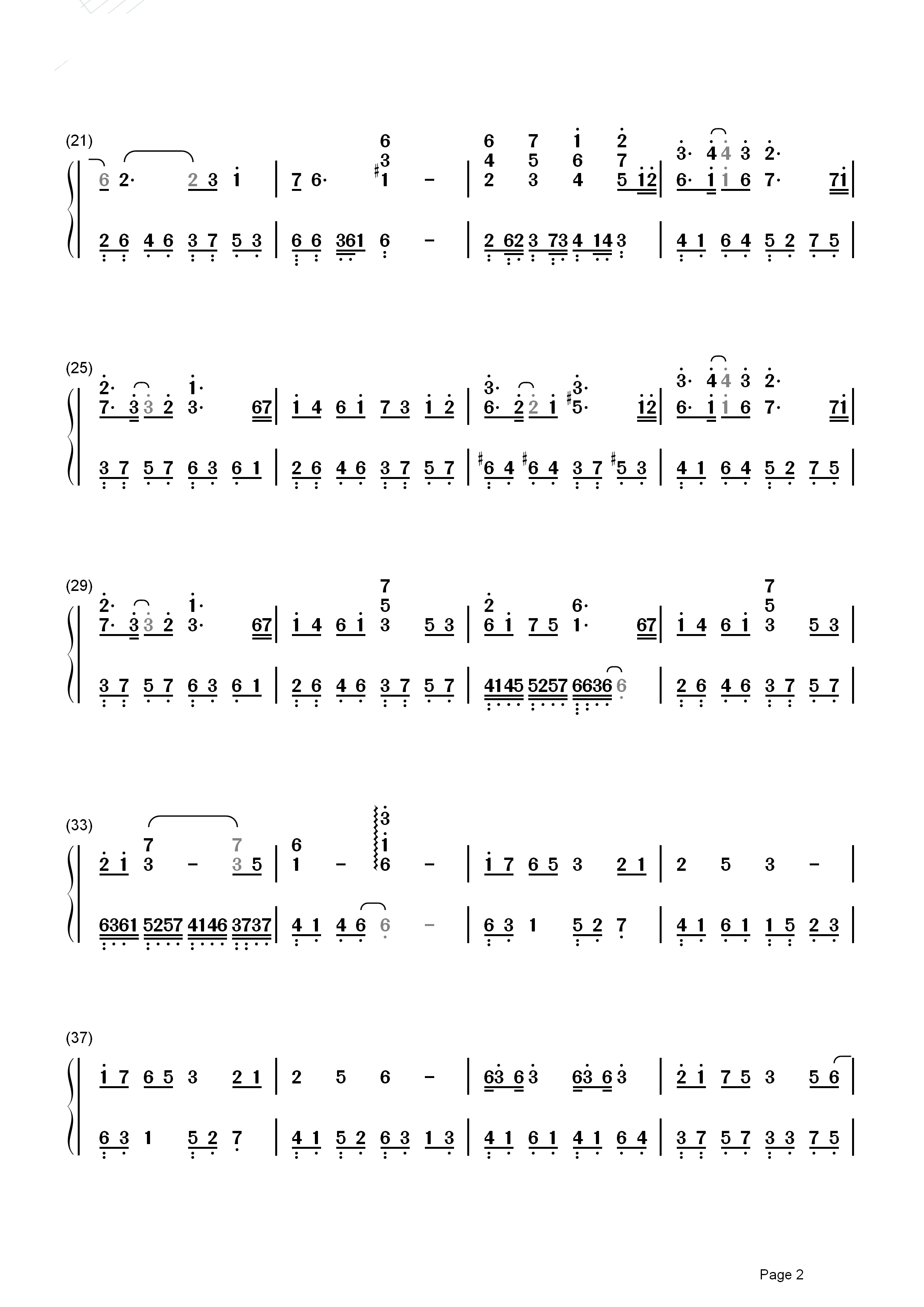 凤囚凰简谱 白鹿凤囚凰电视剧主题曲2