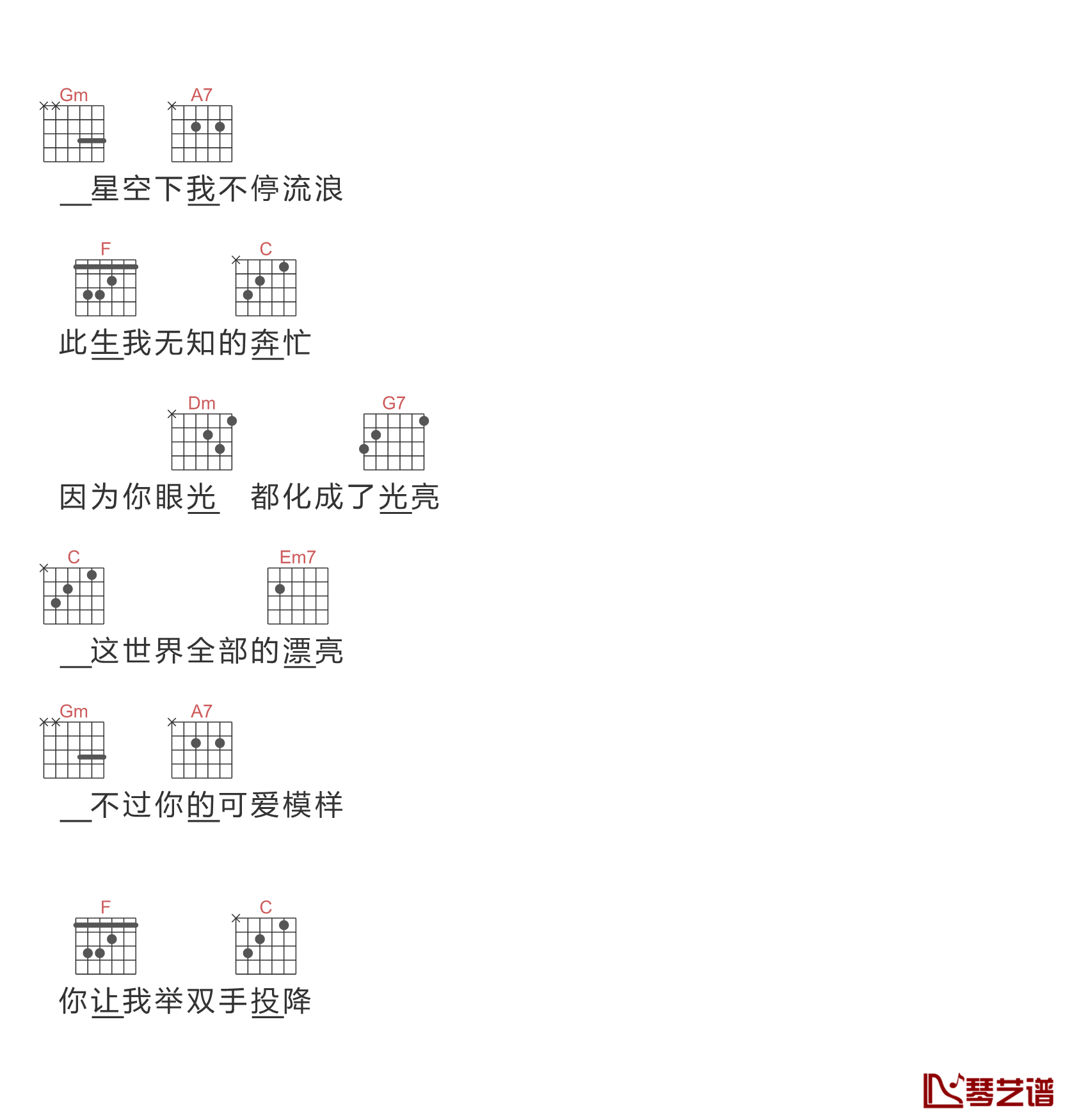 爱情的模样吉他谱-五月天-爱情最美的样子5