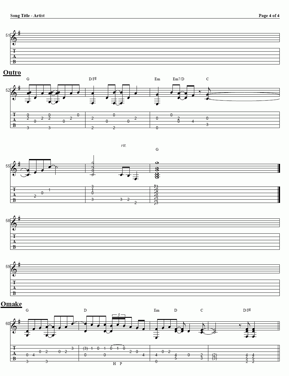 轻音少女 相遇天使吉他谱4