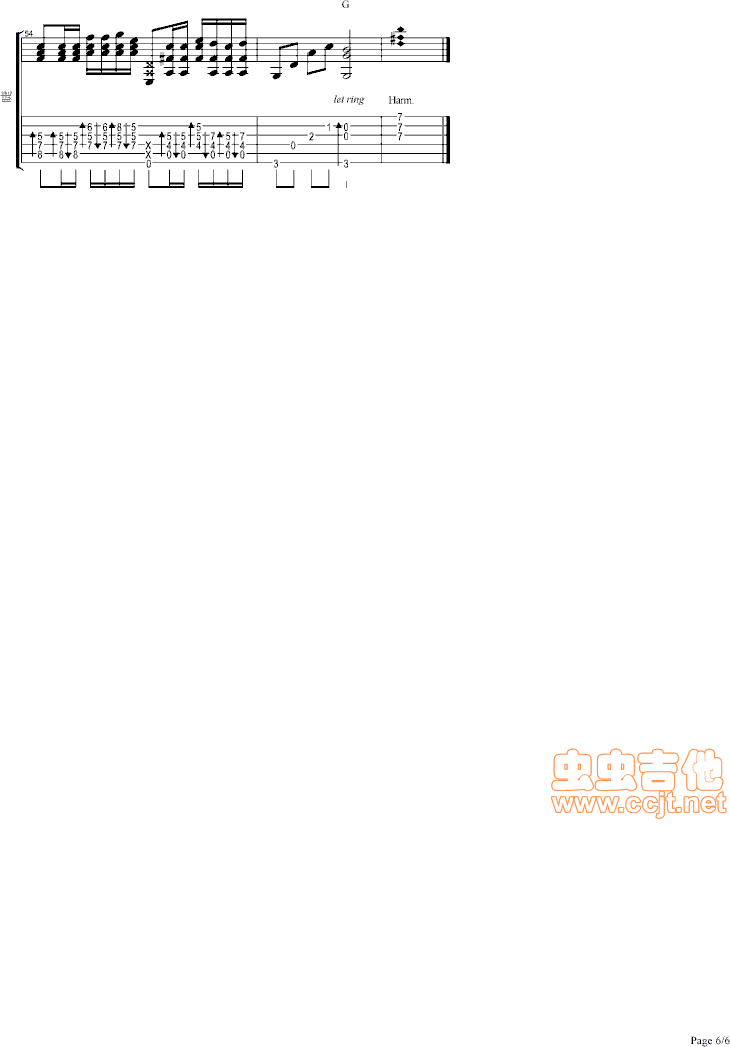 时而想起从前|吉他谱|图片谱|高清|刘淇铭1