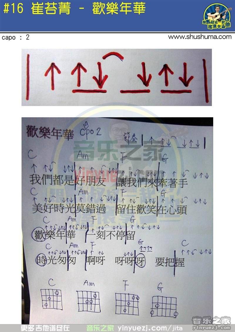 欢乐年华_吉他谱_崔苔菁1