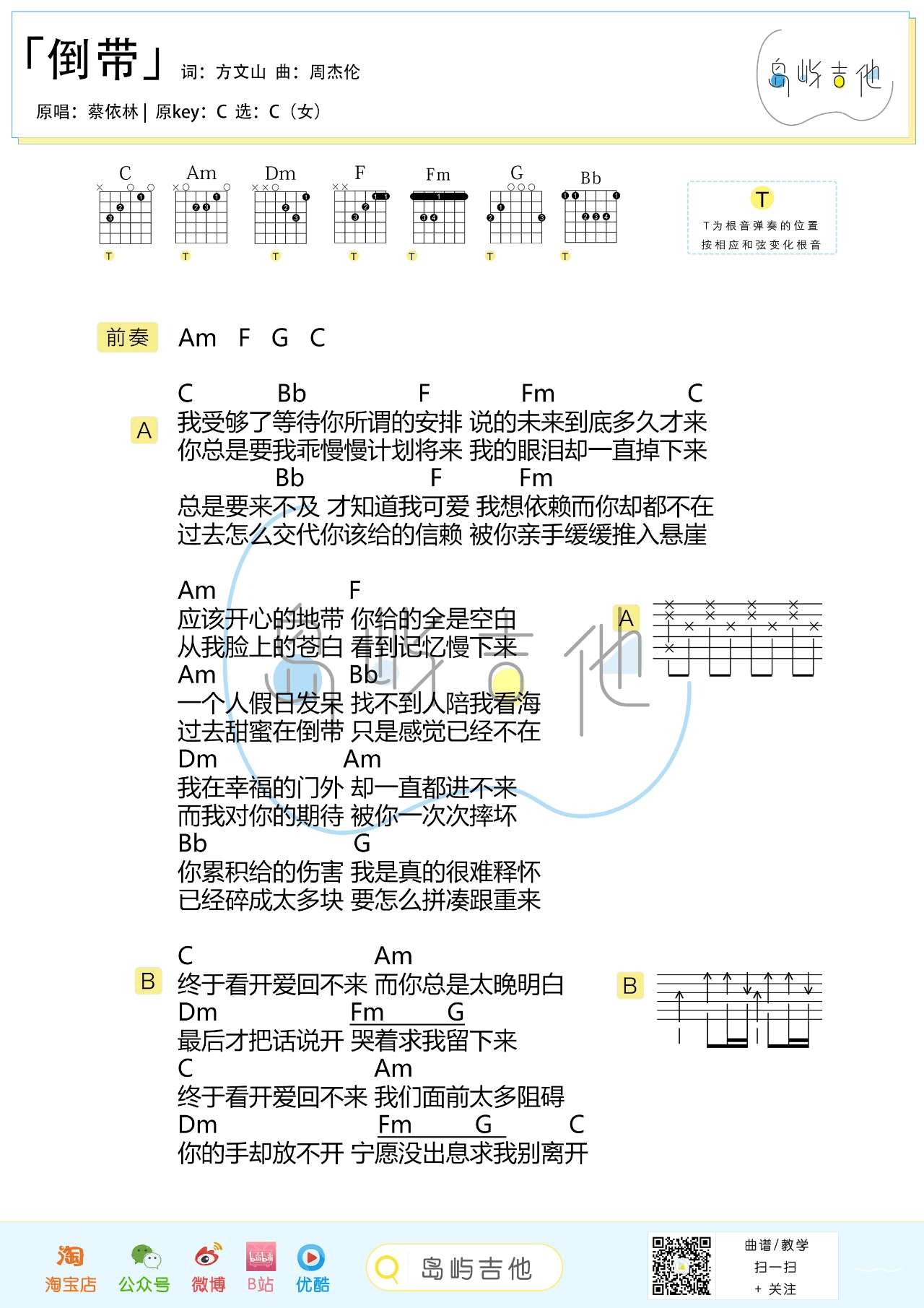 蔡依林《蔡依林倒带》吉他谱1