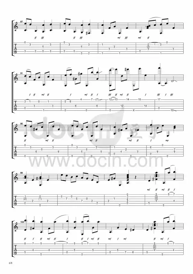 It´s Not Easy指弹谱 原调六线谱-Joe Robinson1