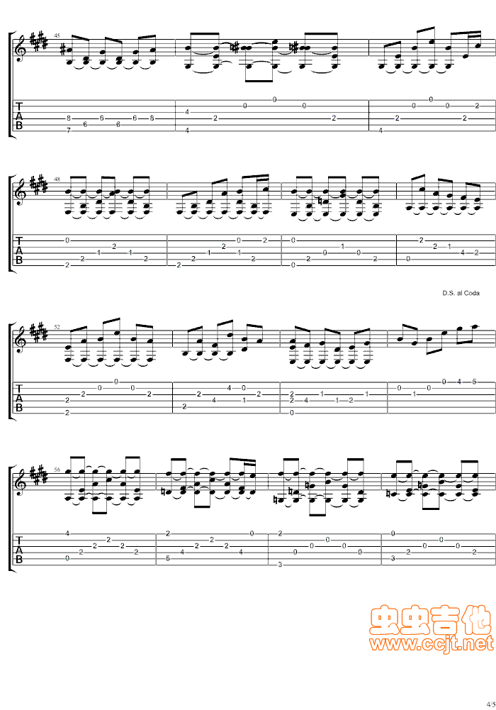 卡伐蒂娜|cavatina|吉他谱|图片谱|高清|约翰·威廉姆斯|John Williams1