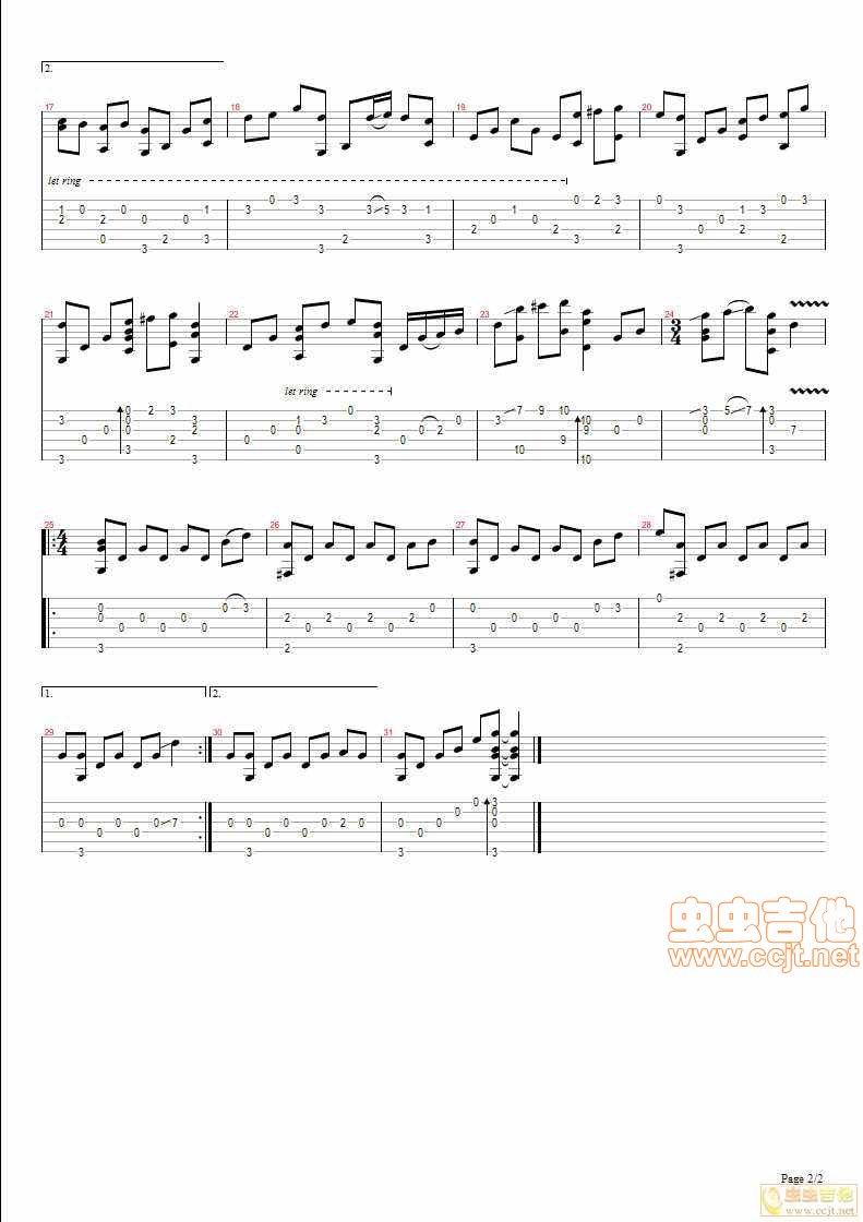 Together forever（永远在一起）刘淇铭作曲|吉他谱|图片谱|高清|刘淇铭1
