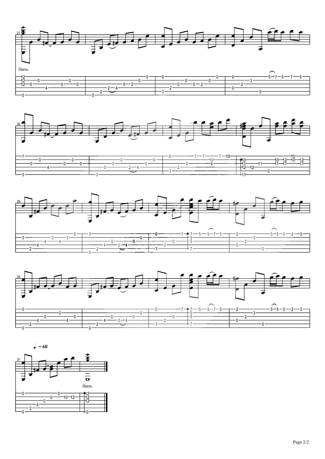 夜的钢琴曲5指弹谱_石进_吉他独奏演示视频1