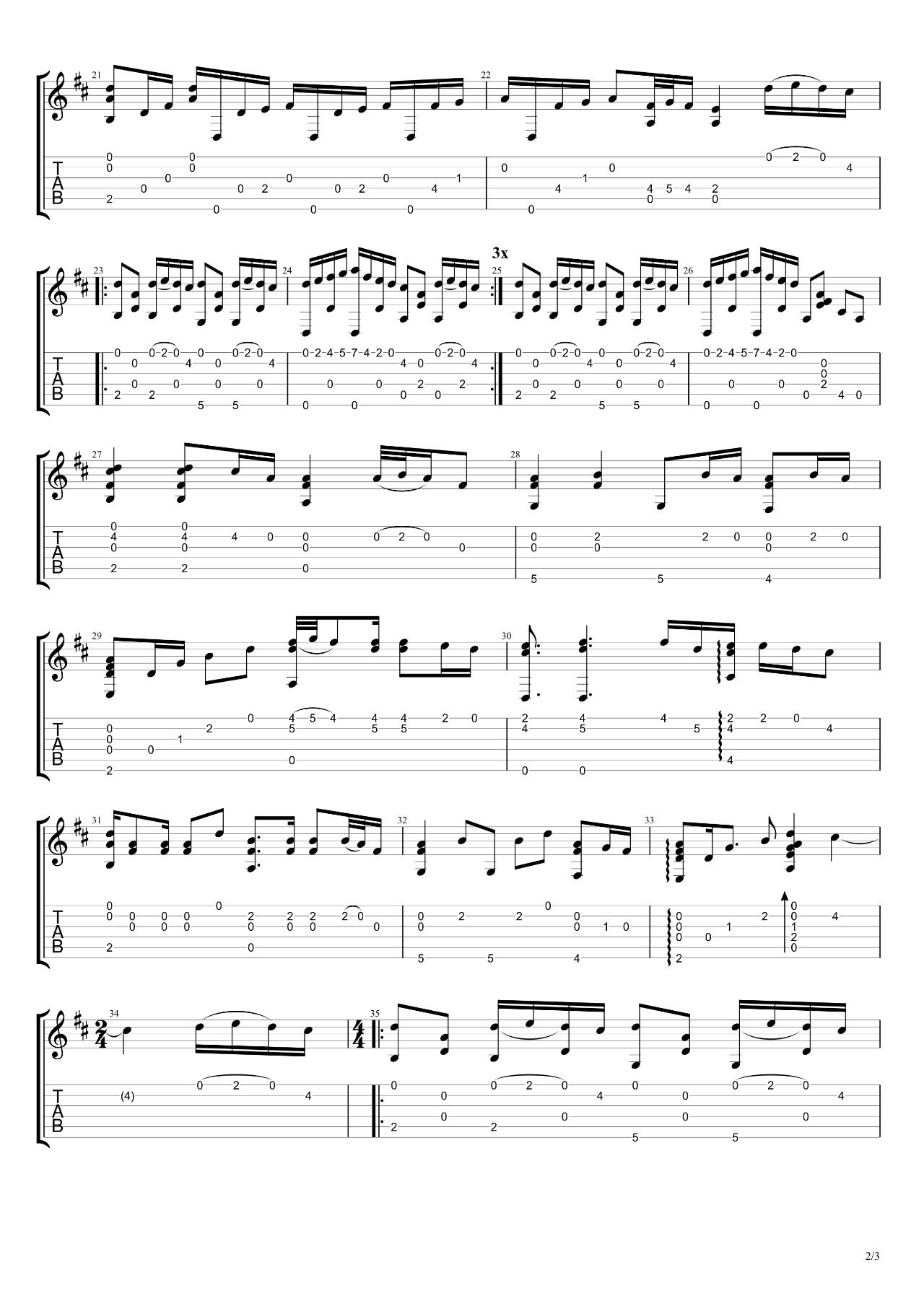 River flows in You指弹谱_Igor Presnyakov_吉他独奏视频2