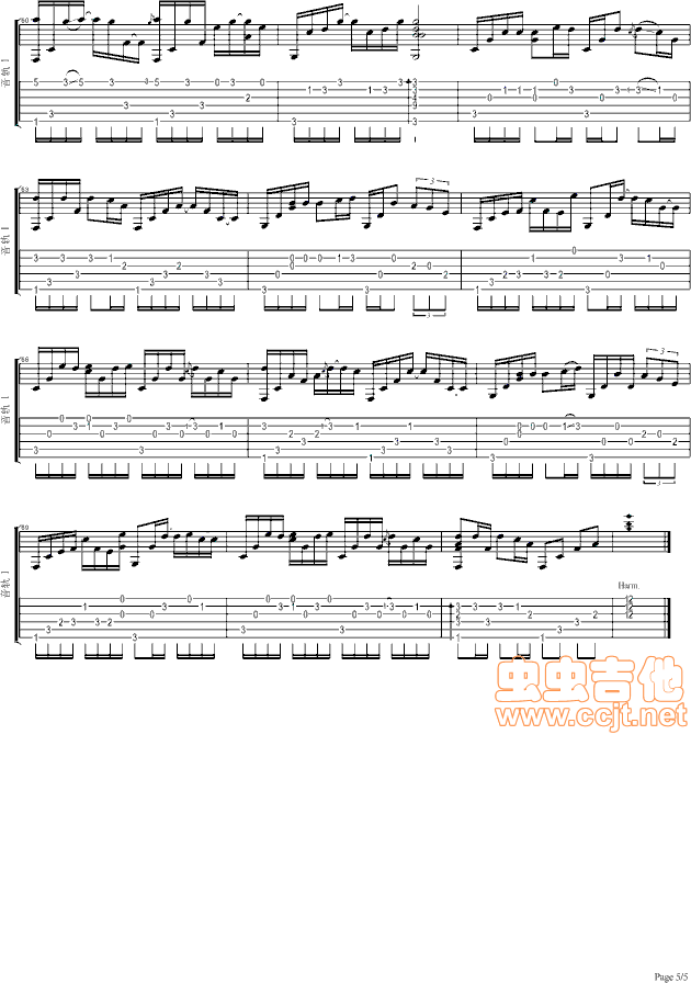 传奇|吉他谱|图片谱|高清|王菲1