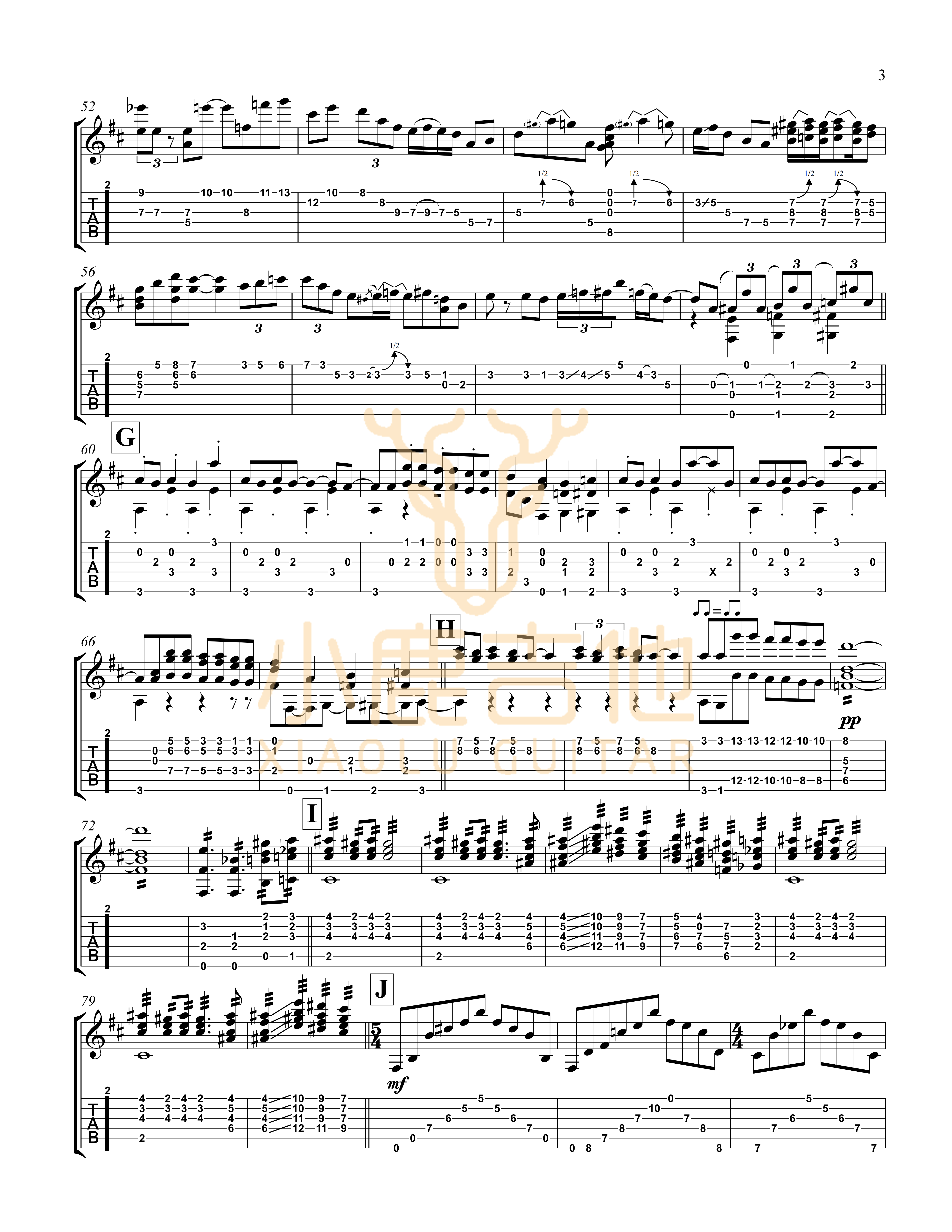 Winnie the Pooh-Tommy Emmanuel指弹吉他谱（小鹿吉他）3