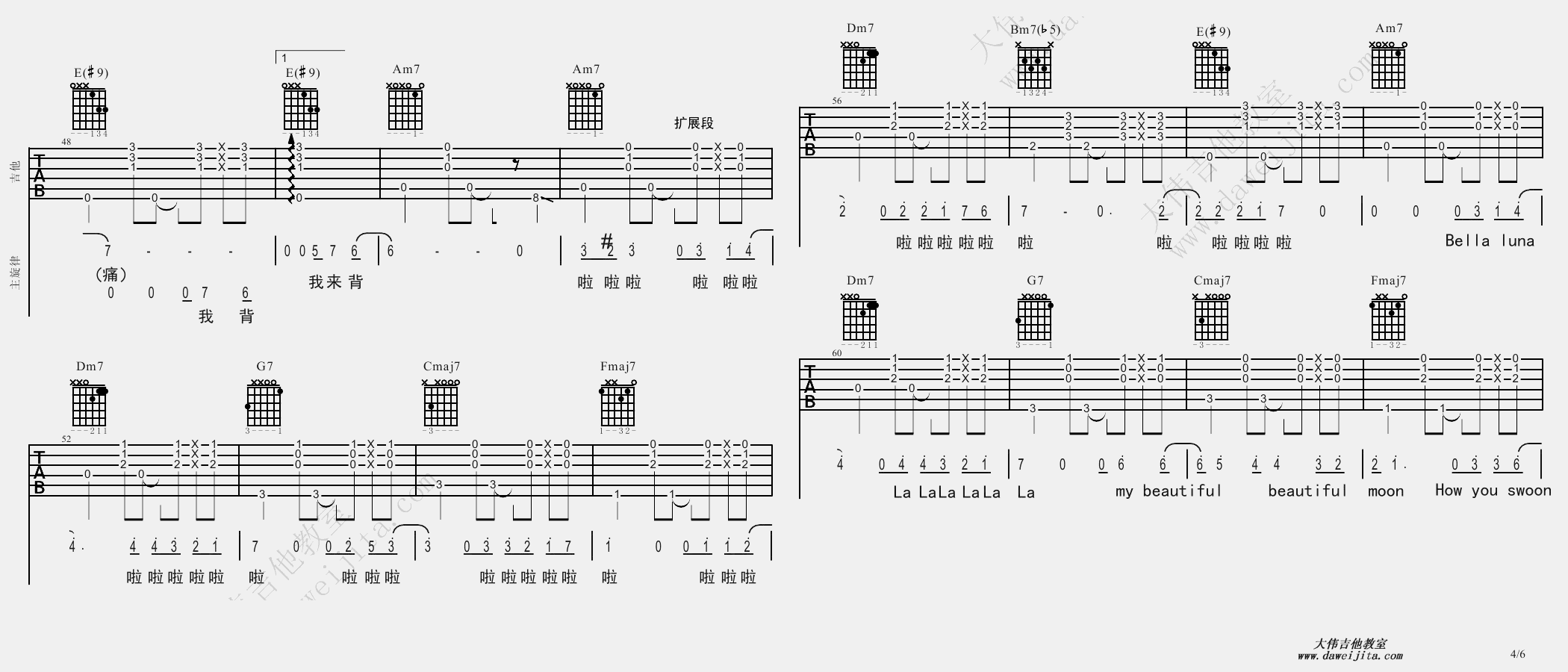 过火(BossaNova)(吉他谱)_张信哲1