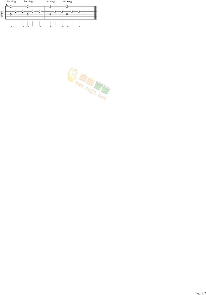 不能说的秘密|早操|吉他谱|图片谱|高清|影视1