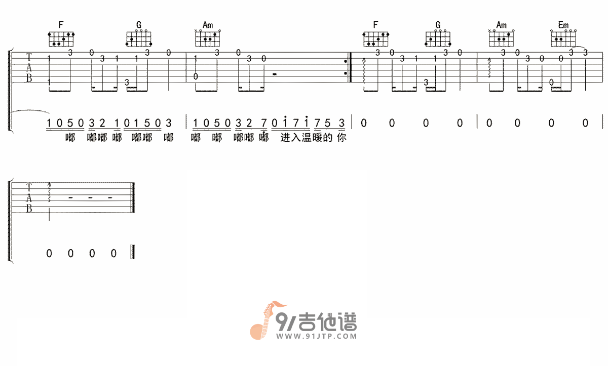 马吟吟《溯》吉他谱 C调指法原版编配 民谣吉他弹唱六线谱2