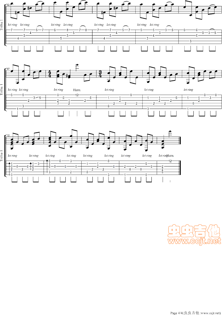 十一月的一天|吉他谱|图片谱|高清|世界名曲1