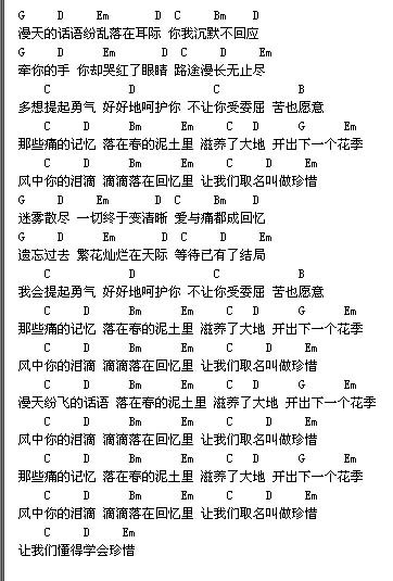 春泥|吉他谱|图片谱|高清|庾澄庆1
