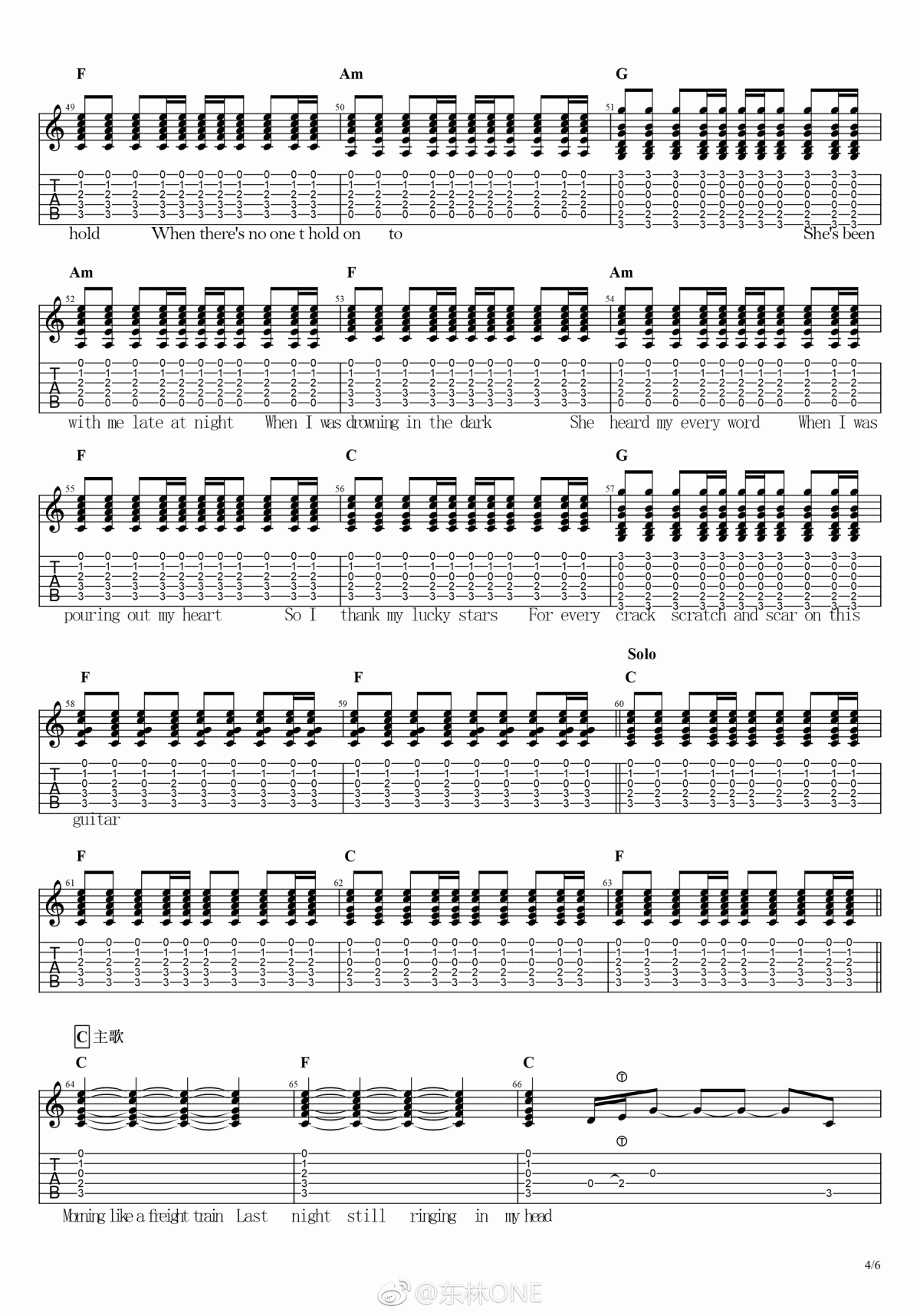 Scars on This Guitar_吉他谱_Bon Jovi4