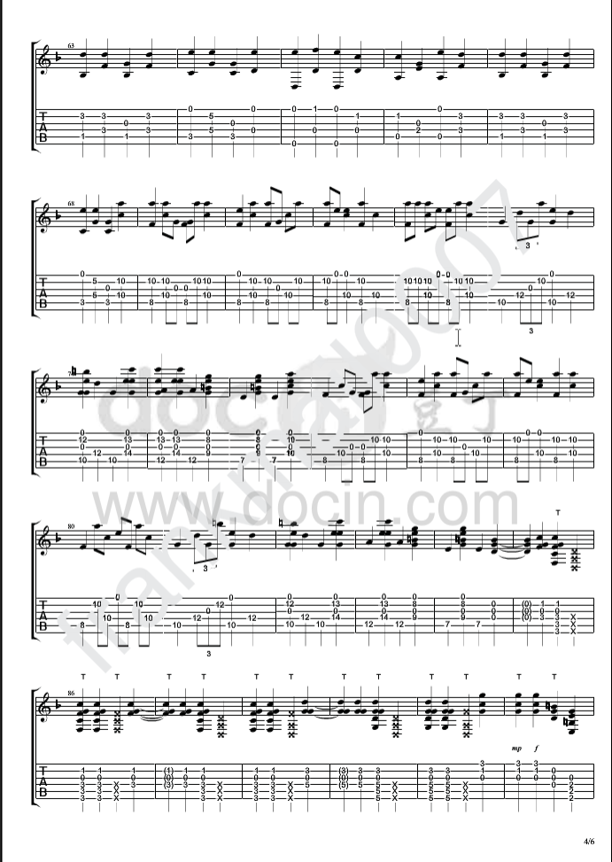 common ground吉他指弹谱 精选原版_豆丁网编配_Andy McKee4