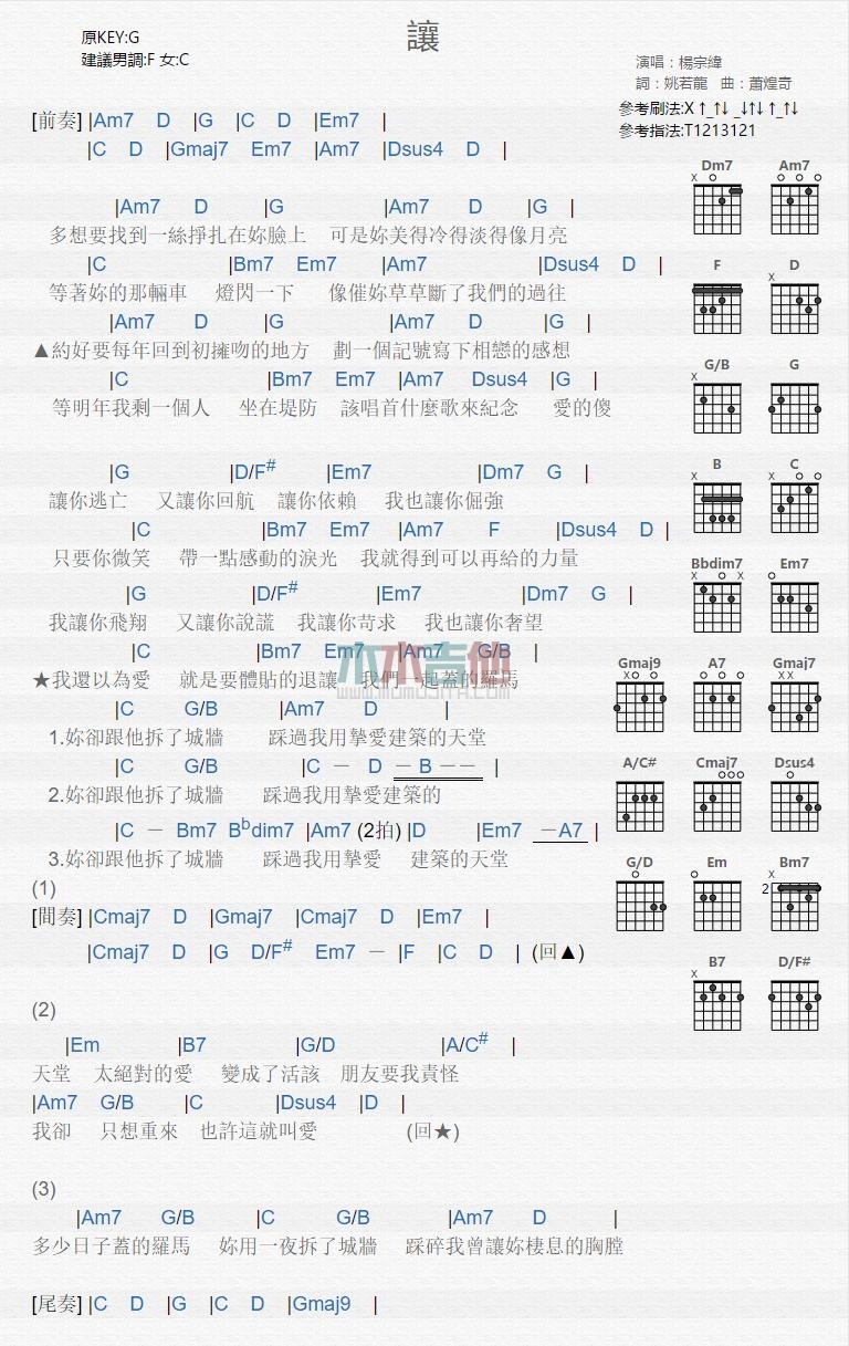 让_吉他谱_杨宗纬1