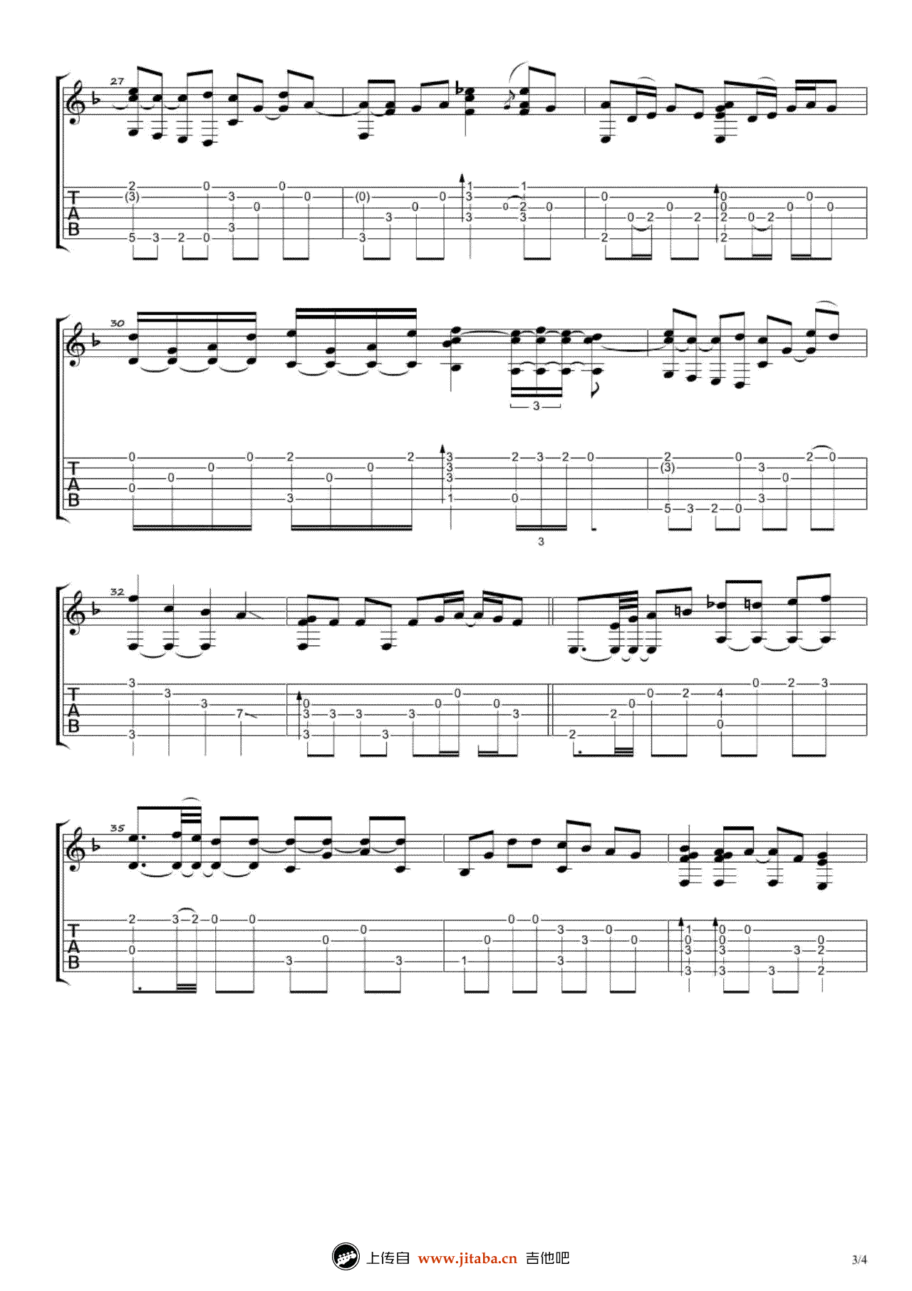 Yesterday指弹吉他谱-Laurence Juber版本-演示视频3