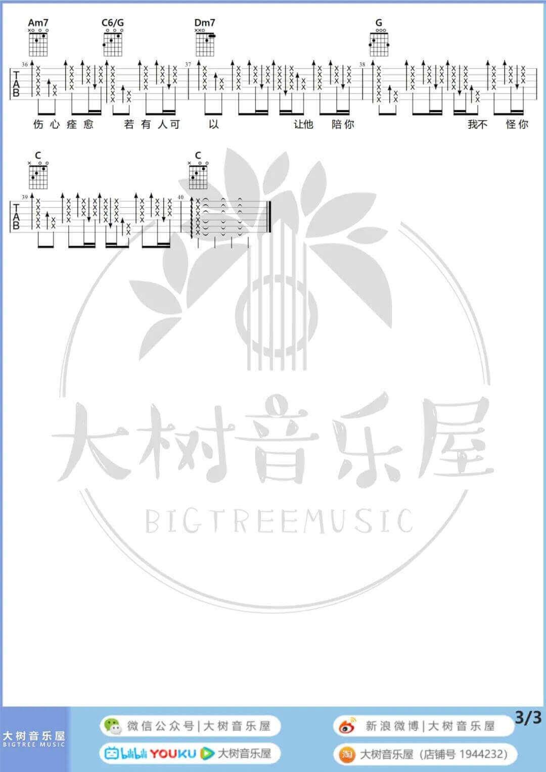 如果我变成回忆吉他谱 C调和弦谱-Tank1