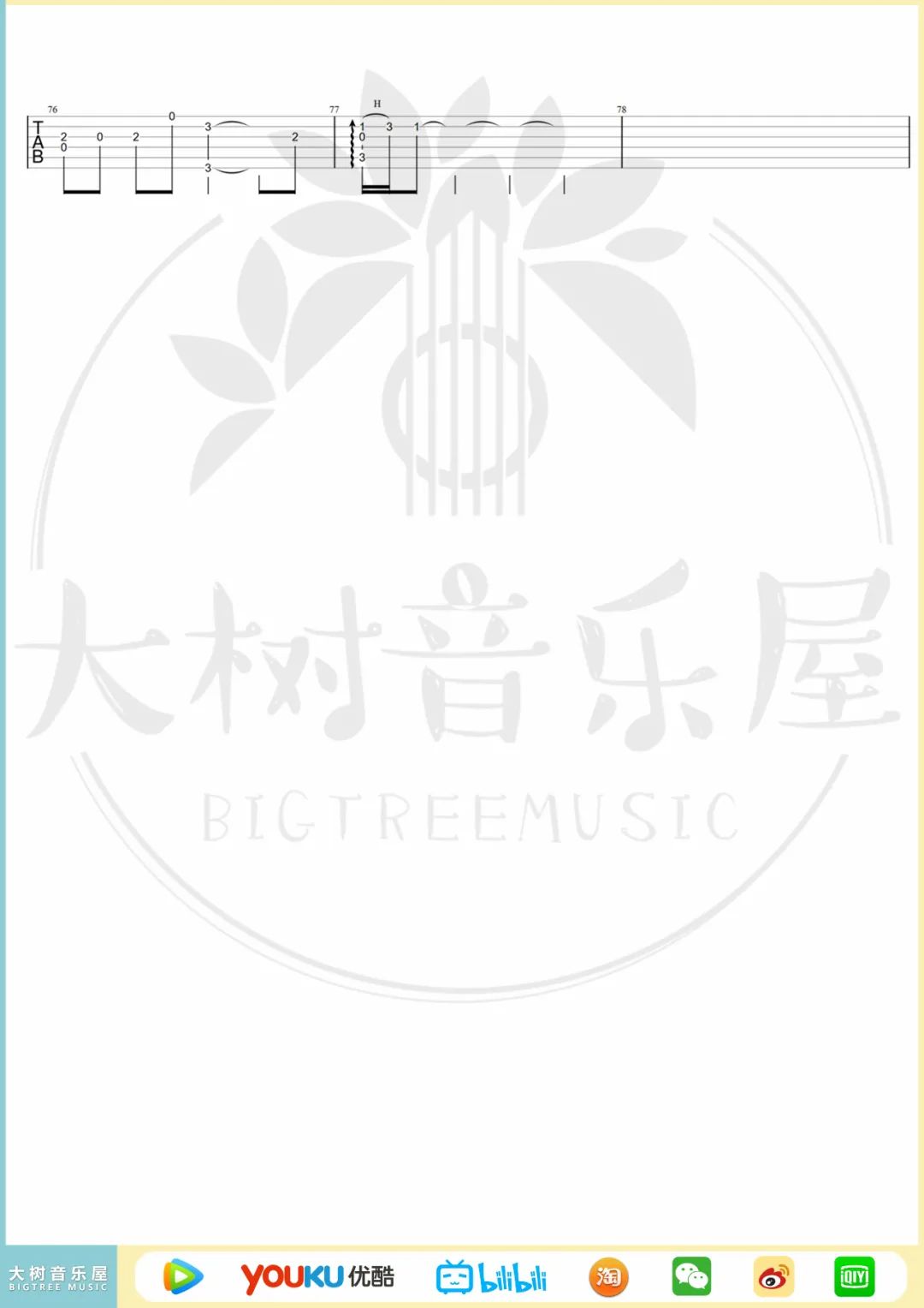 兰亭序指弹吉他谱_周杰伦_吉他独奏六线谱_指弹吉他教学4