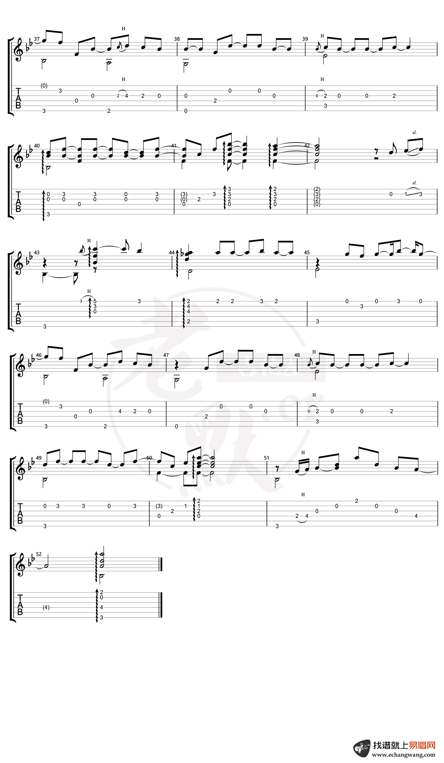 双门洞/惠化洞指弹谱_请回答1988主题曲_吉他指弹教学3
