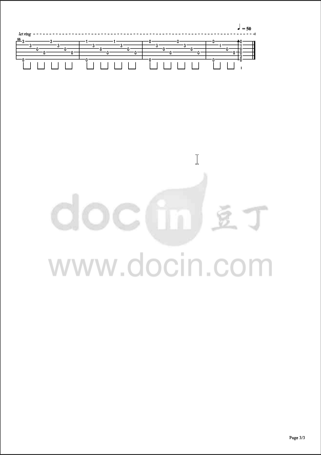 Yukata吉他指弹谱 E调_豆丁网编配_城直树3