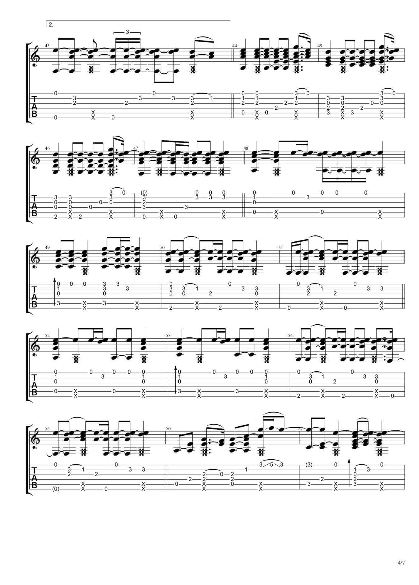 countingstars指弹谱 F调六线谱-高清版-By James1