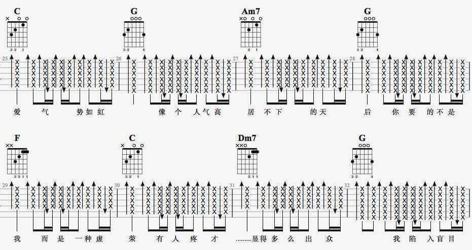 天后吉他谱 G调--陈势安1