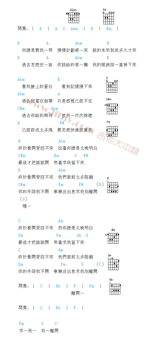 周杰伦《倒带》吉他谱1