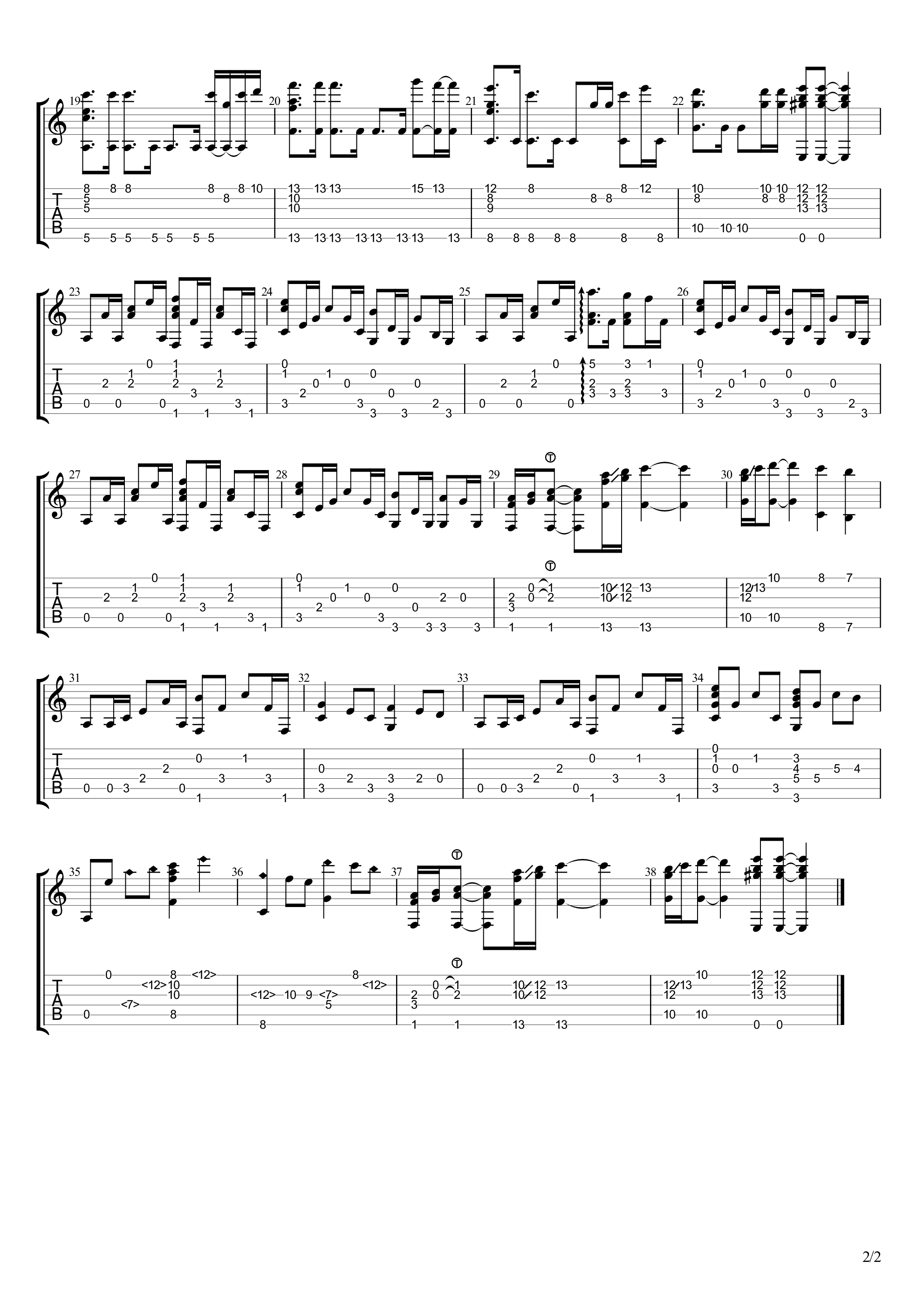 钢铁洪流进行曲指弹谱_大阅兵背景音乐_吉他独奏谱2