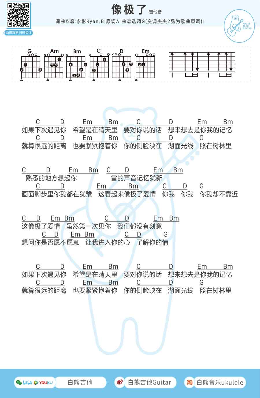 《像极了》吉他谱1