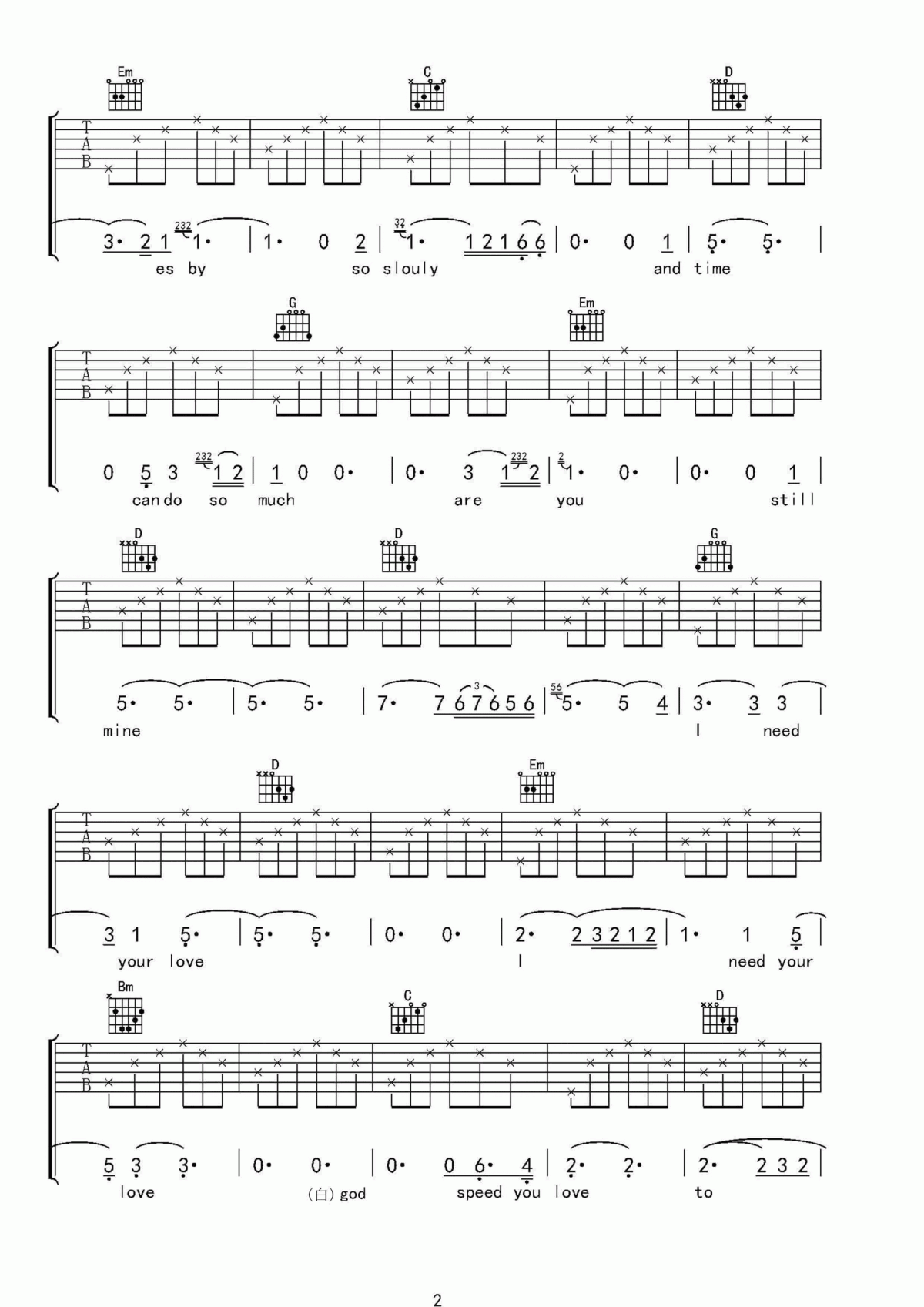 人鬼情未了吉他谱_《人鬼情未了》主题曲吉他谱1