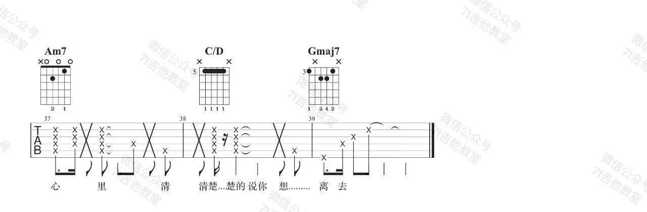 Fine乐团《呼吸决定》吉他谱-吉他弹唱示范视频演示-7t吉他教室1