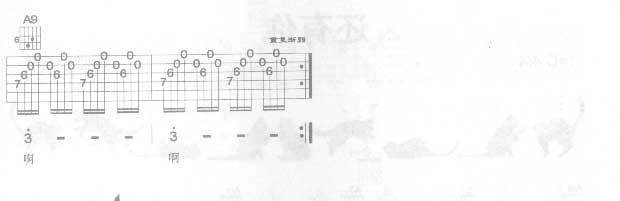 上帝保佑吉他谱 A调六线谱_吉他超级秀编配_窦唯3