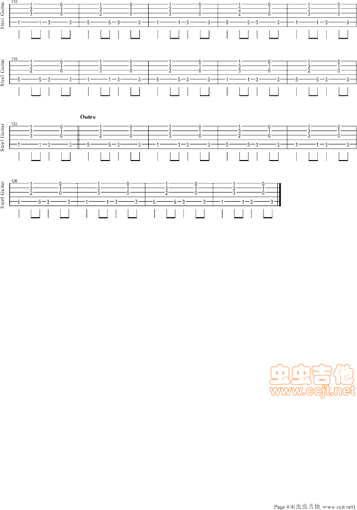 全网首发somebody that i used to know （可分多人版）|吉他谱|图片谱|高清|Kimbra1