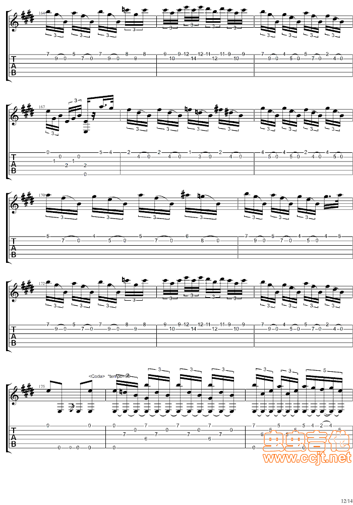 魔笛主题变奏曲|完整版|吉他谱|图片谱|高清|索尔1