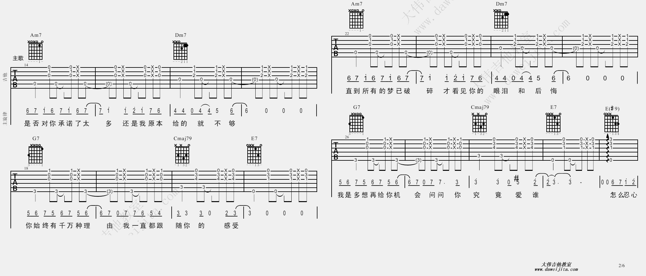 过火(BossaNova)(吉他谱)_张信哲1